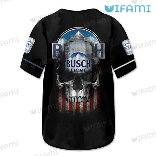 Busch Light Baseball Jersey Skull USA Flag Beer Lovers Gift