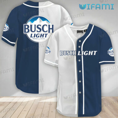 Busch-Light-Baseball-Jersey-White-Blue-Beer-Lovers-Gift