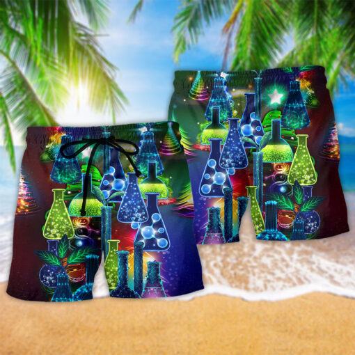 Chemistry Is Like Magic But Real Christmas Trendy Aloha Hawaiian Beach Shorts_2