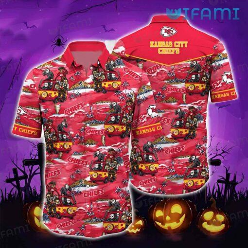 Chiefs Hawaiian Shirt Horror Characters Beach Kansas City Chiefs Gift