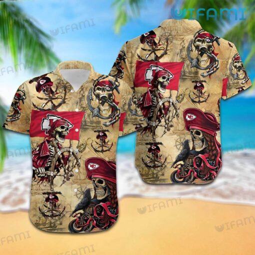 Chiefs Hawaiian Shirt Pirate Skeleton Unique Kansas City Chiefs Gift