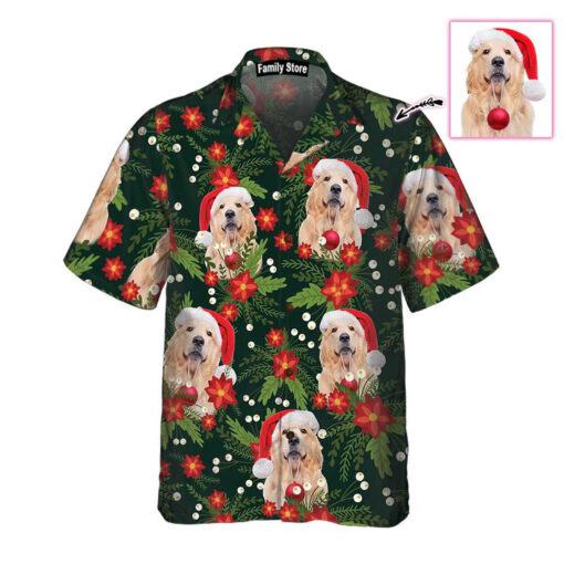 Christmas Golden Retriever Custom Hawaiian Shirt