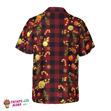Christmas Hawaiian Shirts For Men And Women, Christmas Red Plaid Pattern Hawaiian Shirt Button Down Shirt Short Sleeve