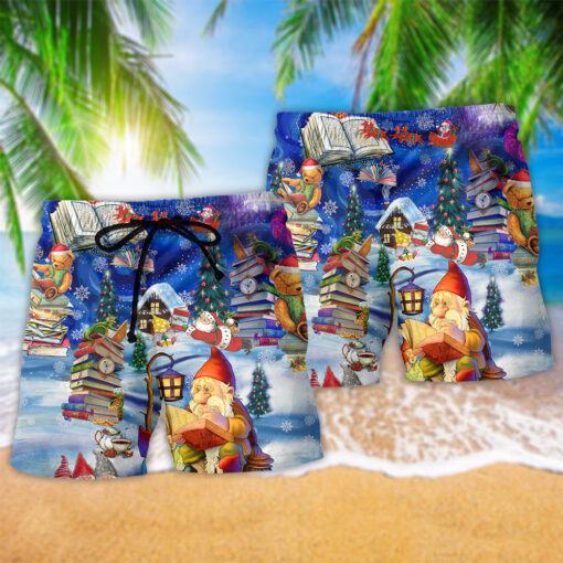 Christmas Reading Book Make Me Happy Trendy Aloha Hawaiian Beach Shorts_2