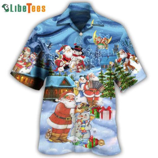 Christmas Santa Snowman Friendly, Santa Trendy Hawaiian Shirt Perfect Gifts For Your Loved Ones