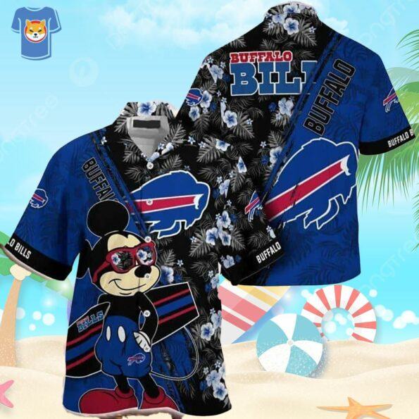 Cool Mickey Mouse Buffalo Bills Hawaiian Shirt Gift For Disney Lovers