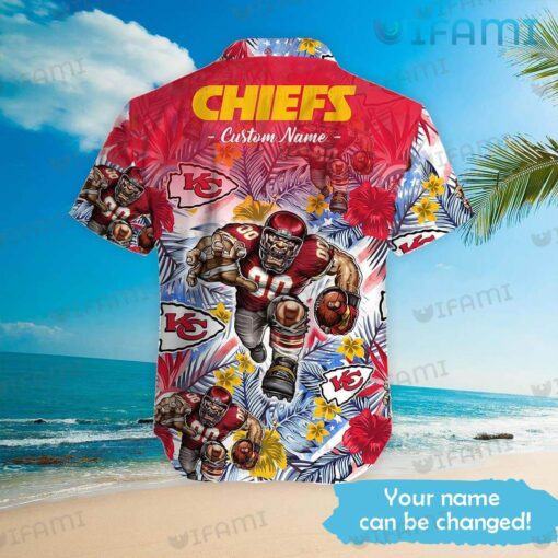 Custom Chiefs Hawaiian Shirt Mascot Kansas City Gift