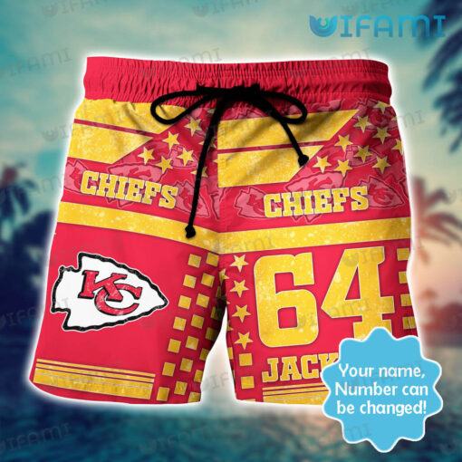 Custom Chiefs Hawaiian Shirt Star Red Gold Kansas City Chiefs Gift