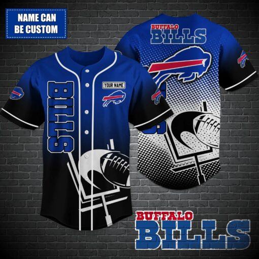 Custom Name Buffalo Bills NFL Baseball jersey for fan