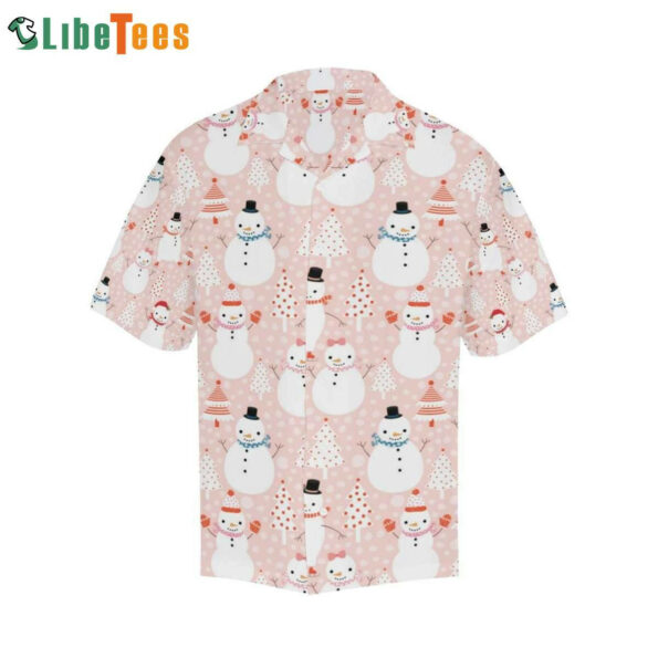 Cute Snowman Christmas Tree Snowpink, Xmas Trendy Hawaiian Shirt Perfect Gifts For Your Loved Ones