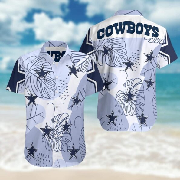 Dallas Cowboys Hawaiian Shirt Beach Gift For Football Fans, NFL Hawaiian Shirt