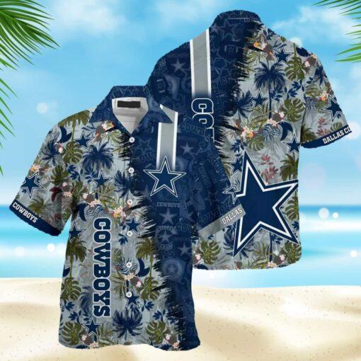 Dallas Cowboys Hawaiian Shirt Beach Gift For True Fan, NFL Hawaiian Shirt