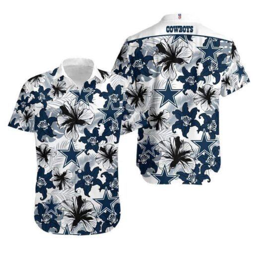 Dallas Cowboys Hawaiian Shirt Football Gift For Beach Trip, NFL Hawaiian Shirt