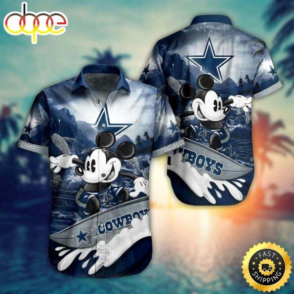 Dallas Cowboys NFL Mickey Graphic 3D Printed Best Gift For Fans Hawaiian Shirt
