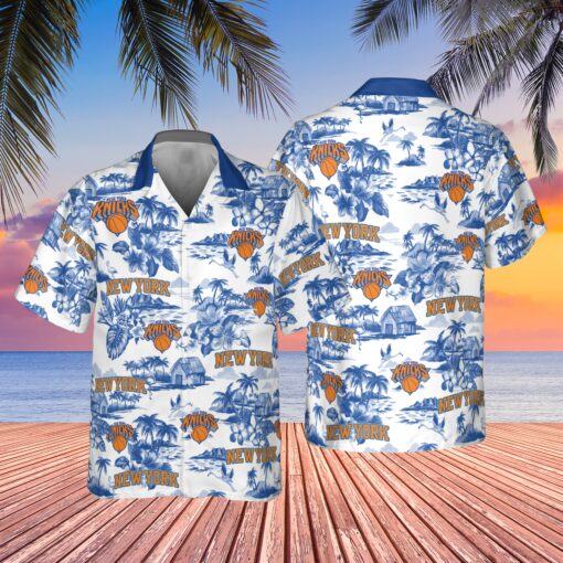 Distinctive New York Knicks Hawaiian Shirt Design