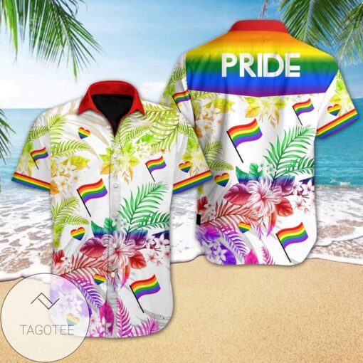 Find Lgbt Pride Tropical Full Authentic Hawaiian Shirt, National Coming Out Day gift