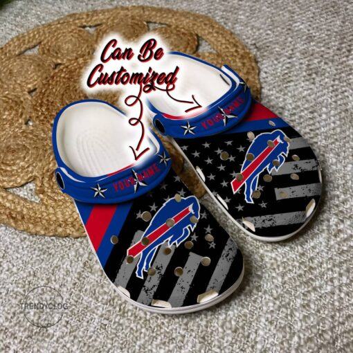 Football Crocs Personalized Bills American Flag Clog Shoes