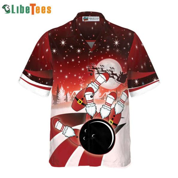 Funny Santa Bowling, Santa Trendy Hawaiian Shirt Perfect Gifts For Your Loved Ones