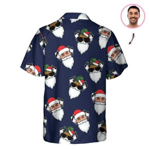 Funny Santa Claus Face Custom Hawaiian Shirt