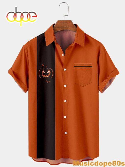 Halloween Pumpkin Print Shirt