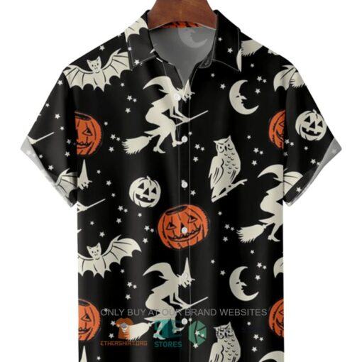 Halloween-Wizard-witch-Pumpkin-Casual-hot-Hawaii-Shirt