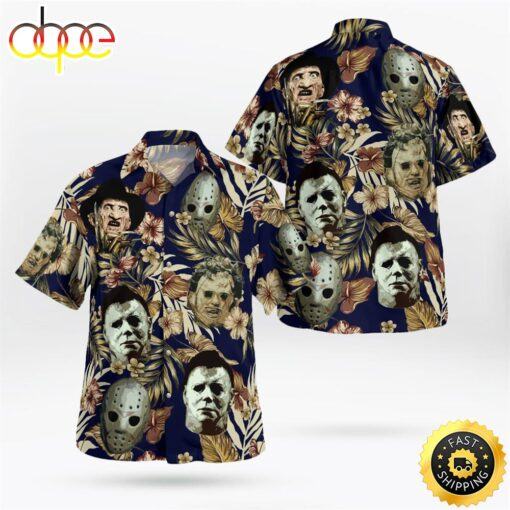 Horror Characters Halloween Hawaiian Hawaiian Shirt