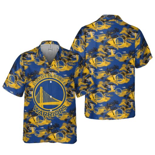 Iconic Hawaiian Shirt Representing Golden State Warriors