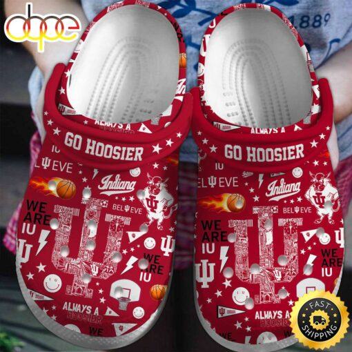Indiana Hoosiers NCAA Sport Crocs Clogs Crocband Shoes Comfortable For Men Women and Kids