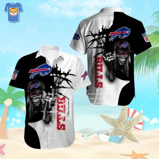 Iron Maiden Buffalo Bills Hawaiian Shirt Beach Gift For Friend