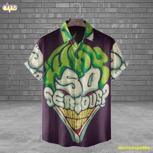 Joker Face Why So Serious Haha Horror Movie Halloween All Over Print 3D Hawaiian Shirt