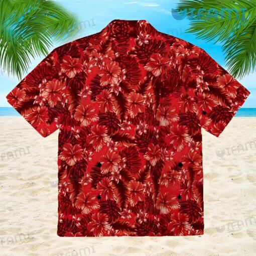 KC Chiefs Hawaiian Shirt Red Hibiscus Palm Leaf Kansas City Gift