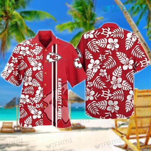 KC Chiefs Hawaiian Shirt Turtle Hibiscus Palm Leaf Kansas City Gift