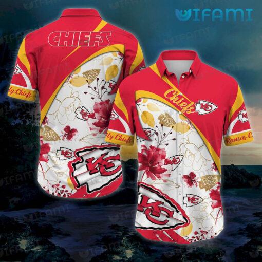 Kansas City Chiefs Hawaiian Shirt Hibiscus Rose Chiefs Gift