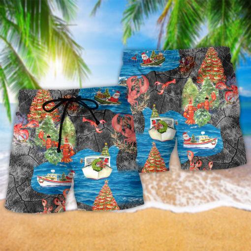 Lobster Christmas You Are My Lobster Trendy Aloha Hawaiian Beach Shorts_2