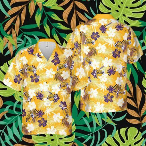 Los Angeles Lakers NBA Hawaii Floral Hawaii Shirt for fans