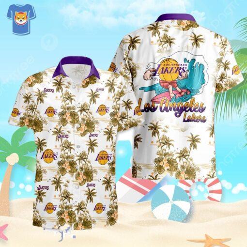 Los Angeles Lakers National Basketball Hawaiian Shirt Association