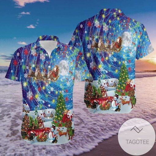 Merry Dachshunds Christmas Elegance Hawaiian Shirt Collection