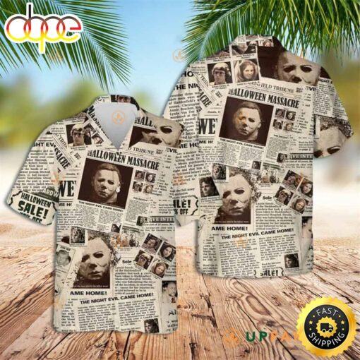 Michael Myers Halloween Michael Myers Newspaper Best Hawaiian Shirts