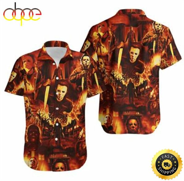 Michael Myers Hawaiin Shirt, Horror Halloween Movie Summer Hawaiian Shirt