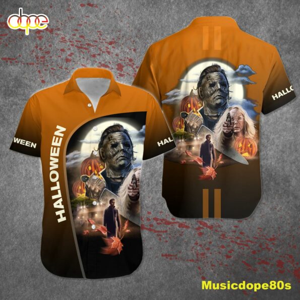 Michael Myers Killers In The Night Horror Movie Halloween All Over Print 3D Hawaiian Shirt