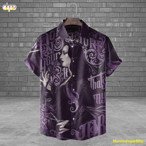 Morticia Addams The Addams Family Horror Movie Halloween All Over Print 3D Hawaiian Shirt