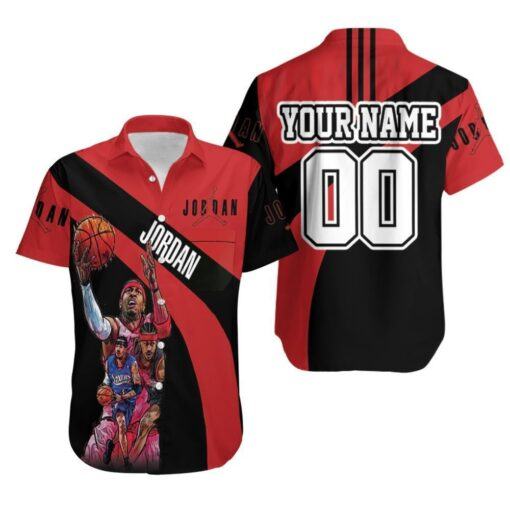NBA Chicago Bulls Custom Name Number Jordan 23 New Design Hawaiian Shirt