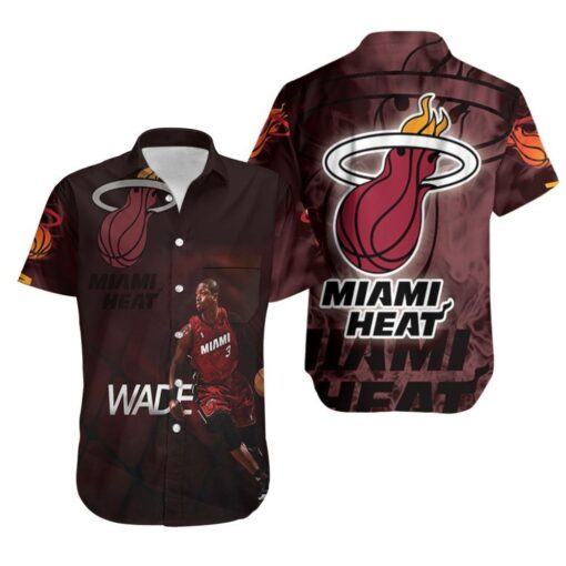 NBA Miami Heat Dwyane Wade 3 Running Legend Hawaiian Shirt