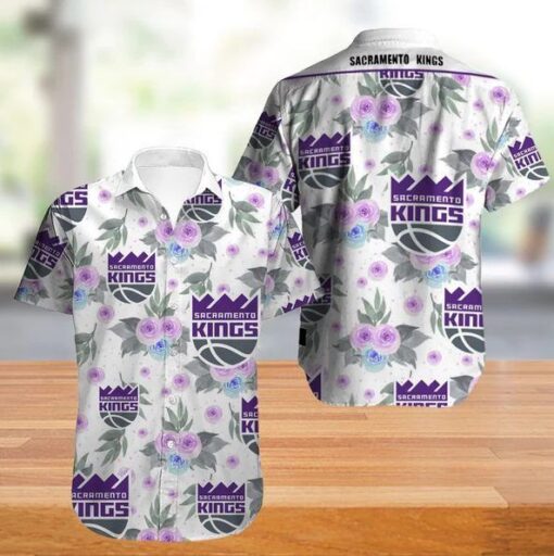 NBA Sacramento Kings Tropical Flowers New Design Hawaiian Shirt