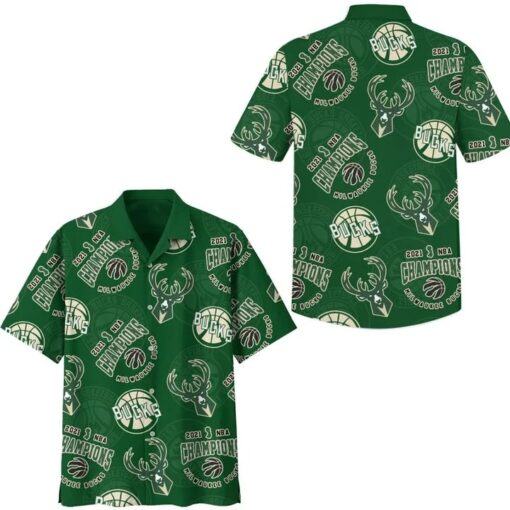 NBA champion milwaukee bucks hawaiian shirt for fans