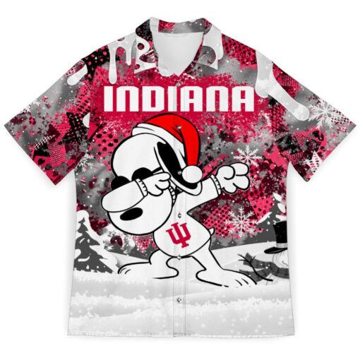NCAA Indiana Hoosiers Snoopy Ugly Christmas Hawaiian Shirt