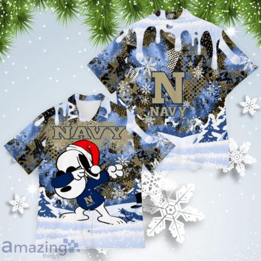 NCAA Navy Midshipmen Snoopy Dabbing The Peanuts American Christmas Dripping Hawaiian Shirt
