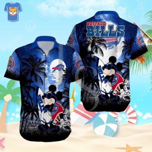 NFL Buffalo Bills Hawaiian Shirt Disney Mickey Mouse Palm Tree