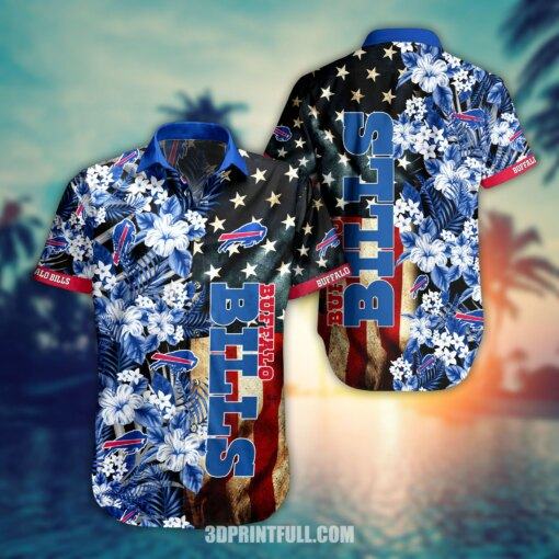 NFL Buffalo Bills Hawaiian Shirt Flag Flower Edition