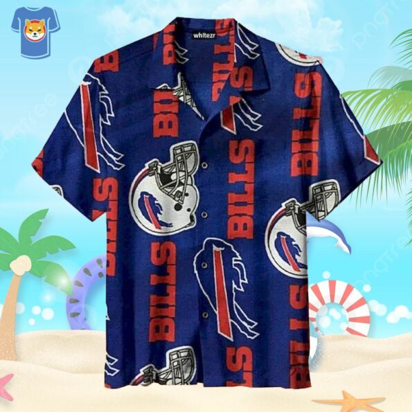 NFL Buffalo Bills Hawaiian Shirt Football Helmet Beach Lovers Gift
